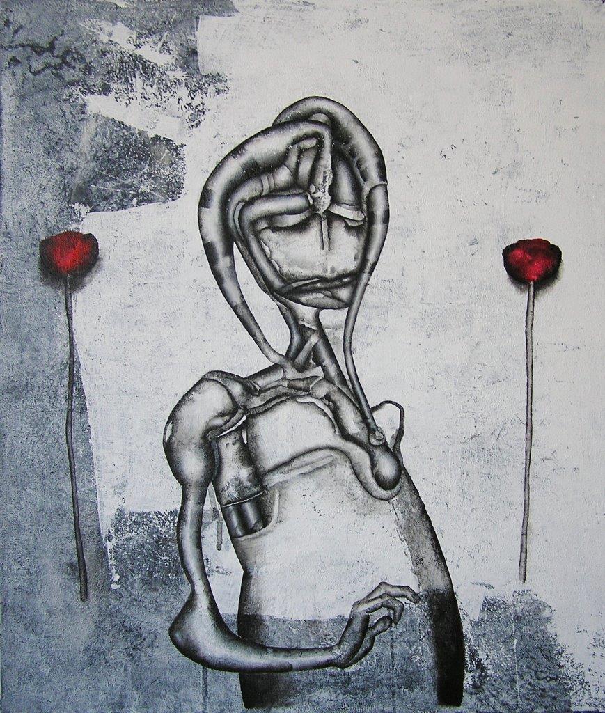 Two Roses, 50x60cm, 2017-03-06